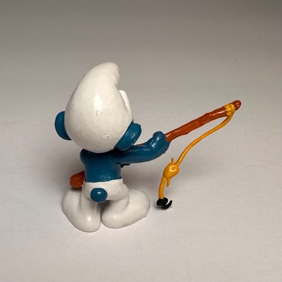 Vintage Fishing Smurf Figure – Bully – West Germany – © Peyo - Picture 5 of 9